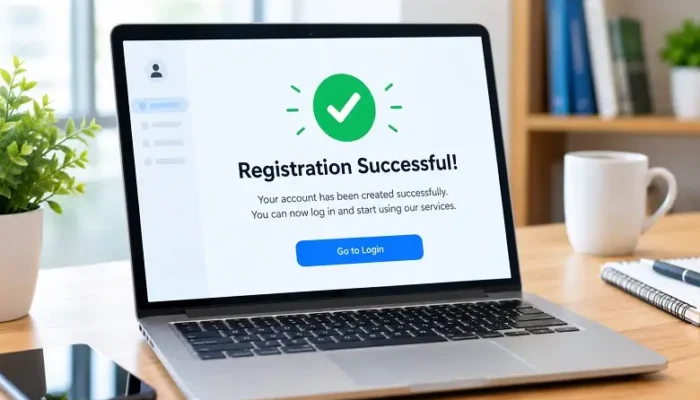 User Registration Success Message